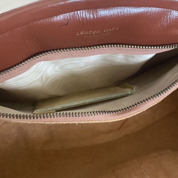 Vintage Leather Satchel London Made England Brown - Picture 13 of 16